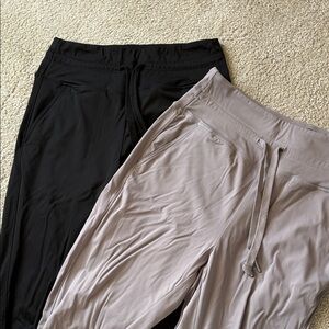 Everyday Drawstring Joggers in Black and Gray